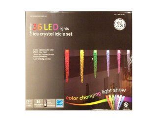 36 Light LED Color Effects Ice Crystal Icicle Color Set   Light Bulbs