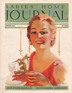1933 Ladies Home Journal January Norman Rockwell; Campbell Kids; Alice Roosevelt : Everything Else