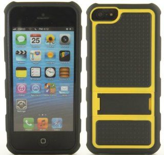 Black Yellow Defender Commuter Survivor Style Stand Apple iPhone 5 Cover Case: Cell Phones & Accessories