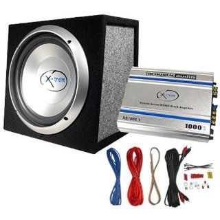 Acoustic Audio XS12A 600 Watt 12" Car Subwoofer Box/Amplifier/Wiring : Component Vehicle Subwoofer Systems : Car Electronics