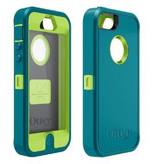Aqua / Glow Green Defender Case for iPhone 5   Holster Not Included: Cell Phones & Accessories