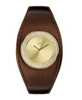 GUESS CRYSTAL LEATHER CUFF LADIES WATCH at  Women's Watch store.