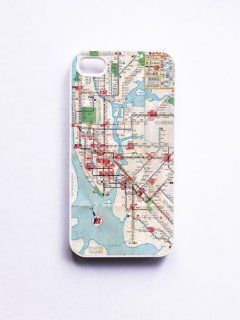 iPhone 4/4S Case Vintage New York Subway Map   White: Everything Else