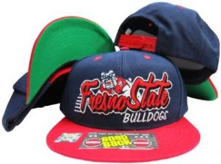 Fresno State Bulldogs Blue/Red Two Tone Plastic Snapback Adjustable Plastic Snap Back Hat / Cap Clothing