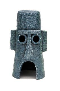 Penn Plax Squidward's Easter Island Home Ornament : Aquarium Decor : Pet Supplies