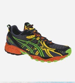 Asics Gel Fuji ES   Charcoal Green Orange   US 9.5: Running Shoes: Shoes
