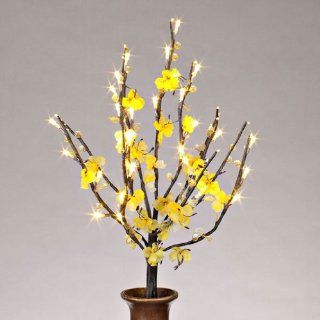Gerson 37882   20" Yellow Acrylic Flower Battery Operated LED Lighted Branch with Timer (30 Warm White Lights): Home Improvement