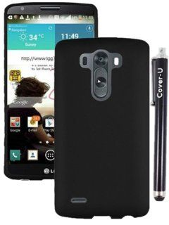 LG G3 D850 VS985 4G D851 990 (Fit AT&T Verizon T Mobile Sprint) Hard Case Snap on Black Included Free Cover U (TM) Stylus Touch Screen Pen: Cell Phones & Accessories