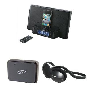 Sony ICFCS15iPBLK 30 Pin iPod/iPhone Speaker Dock with Bluetooth Adapter and Headphones : Digital Cameras : Camera & Photo