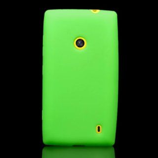 CoverON Soft Silicone NEON GREEN Skin Cover Case for NOKIA LUMIA 521 [WCL991] Cell Phones & Accessories