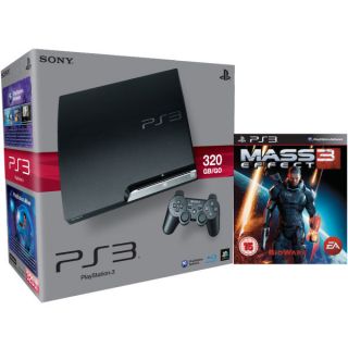 Playstation 3 PS3 Slim 320GB Console: Bundle (Includes Mass Effect 3)      Games Consoles
