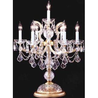 Maria Theresa Seven Light Crystal Table Lamp by James R. Moder    