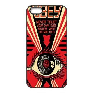 Obey Art Creative Design TPU Case Custom Cases For Iphone 5 Ip5 AX72606 Cell Phones & Accessories