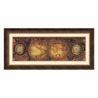 Amanti Art 44 1/2 in W x 20 1/2 in H Maps and Charts Framed Wall Art