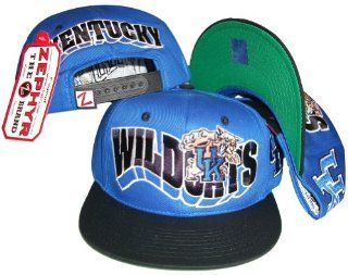 Kentucky Wildcats Blue/Black Two Tone Plastic Snapback Adjustable Plastic Snap Back Hat / Cap : Sports Fan Baseball Caps : Sports & Outdoors