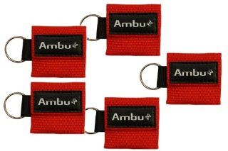 Pack of 5 Ambu Res Cue Key Mini CPR Mask Keychains: Health & Personal Care