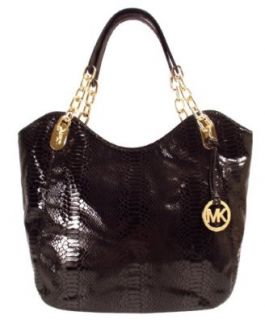 Michael Kors Lilly Large Tote Black Python: Shoes