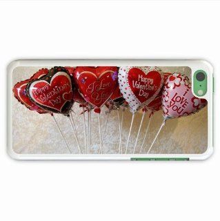 Custom Make Apple Iphone 5C Holidays Valentines Day Hearts Balloons Signs Many Of Husband Gift White Case Cover For Girl: Cell Phones & Accessories