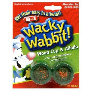 8in1 Wacky Wabbit Wood Cups Alfalfa Combo, 1 Ounce : Edible Pet Treats : Pet Supplies