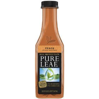 Lipton Pure Leaf Black Peach Tea 18.5 fl oz (10 Pack) : Grocery & Gourmet Food