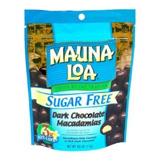 Mauna Loa Macadamias, Sugar Free Dark Chocolate, 4 Ounce Bags (Pack of 6) : Chocolate Candy : Grocery & Gourmet Food