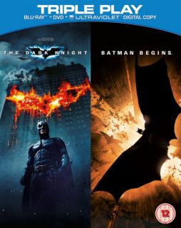 Batman Begins / The Dark Knight   Triple Play (Blu Ray, DVD and UltraViolet Copy)      Blu ray