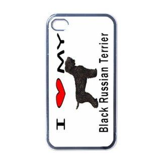 I Love My Black Russian Terrier Black Iphone 4 and Iphone 4s Case: Cell Phones & Accessories