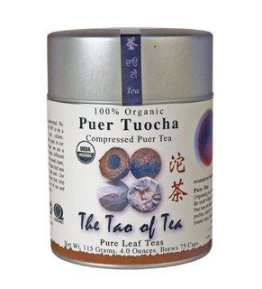 The Tao of Tea, Puer Tuocha Pu er Tea, 4 Ounce Tins (Pack of 3) : Black Teas : Grocery & Gourmet Food