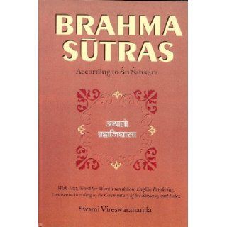 Brahma Sutras According to Sri Sankara: Badaranyana, translated by Swami Vireswarananda: 9788185301952: Books
