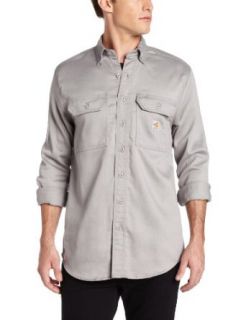 Carhartt Men's Big FR Work Dry LW Twill Shirt: Clothing