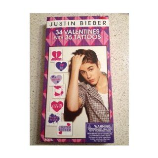 Justin Bieber 34 Valentines with 35 Tattoos: Toys & Games