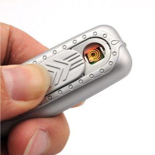 Wisedeal IKASEFU Pilot Mini Icon Pattern Portable USB Powered Environment Electronic Windproof Flameless Cigarette Ciga Lighter with mini LED flashlight: Computers & Accessories