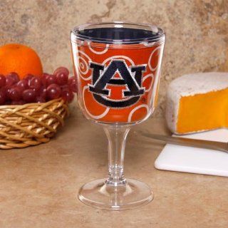NCAA Auburn Tigers Orange Circles Wine Goblet  Sports Related Tailgater Mats  Sports & Outdoors