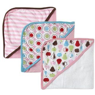 Luvable FriendsHooded Towels in Mesh Bag, Pink, 3 Count : Baby Shower Towel : Baby