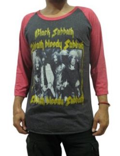 Bunny Brand Men's Black Sabbath Bloody Sabbath Ozzy Osbourne Raglan T Shirt Music Fan T Shirts Clothing