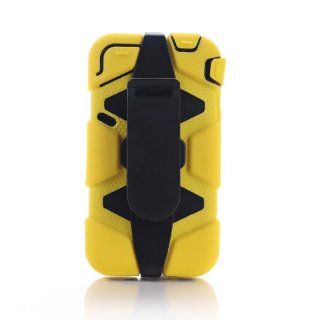 Meaci Iphone 4/4s 4 in 1 Yellow Defender Body Armor with TPU Clip Against Shocks Hard Case: Cell Phones & Accessories