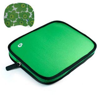 Irresistable Reversible Neoprene Black Green Sleeve Carrying Case for Acer Aspire One 10 inch Netbooks + SumacLife TM Wisdom Courage Wristband: Computers & Accessories