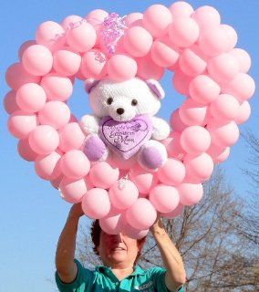 WORLD'S GREATEST MOM MOTHER'S DAY BALLOON SCULPTURE   HEART SHAPED with 17" TEDDYBAER IN THE MIDDLE   ALMOST 3 FEET TALL AWESOME GIFT   81 Total Balloons: Toys & Games