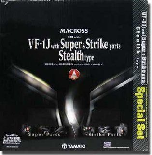 Macross VF 1J Stealth Type Super Valkyrie Die Cast Figure 1/48 Scale Yamato: Toys & Games