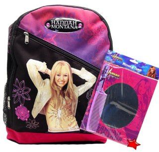 Hannah Montana Backpack Plus Mirror & Comb Set, Hannah Montana Lunch Bag and Messenger bag also available!: Toys & Games