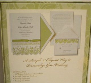 Always Anna Griffin Ivory & Green Diecut Edge Wedding Invitation Kit: Health & Personal Care