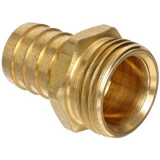 Anderson Metals Brass Garden Hose Fitting, Connector, 5/8" Barb x 3/4" Male Hose: Barbed Hose Fittings: Industrial & Scientific