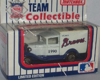 Atlanta Braves 1990 Matchbox MLB Diecast Ford Model A Truck White Rose Collectible Toy Car 1:64 Scale : Sports Fan Toy Vehicles : Sports & Outdoors