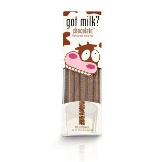 Got Milk? Chocolate Flavored Straws, 10 Straw Packs, (10 pack, 100 straws) : Chocolate Candy : Grocery & Gourmet Food