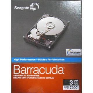 Seagate Desktop HDD 3TB 7200RPM SATA 6 Gb/s 64MB Cache 3.5"   Internal Drive Retail Kit (STBD3000100): Computers & Accessories