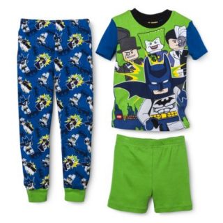 Batman Boys 3 Piece Short Sleeve Pajama Set