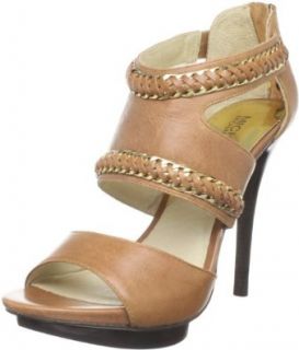 MICHAEL Michael Kors Women's Barnett Platform Sandal, Luggage, 9.5 M US Shoes