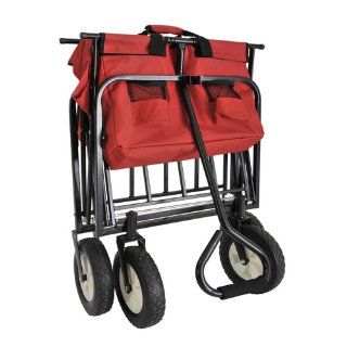 Sandusky Lee FCW3622 Red Polyester Fabric Light Duty Folding Wagon with Solid Steel Frame, 150 lbs Capacity, 36" Length x 22" Width x 25 1/2" Height: Industrial & Scientific