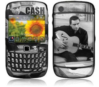MusicSkins, MS JC10044, Johnny Cash   Strum, BlackBerry Curve (8520/8530), Skin: Cell Phones & Accessories