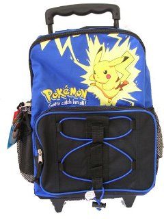 Pokemon Rolling Backpack School Luggage Bag: Toys & Games